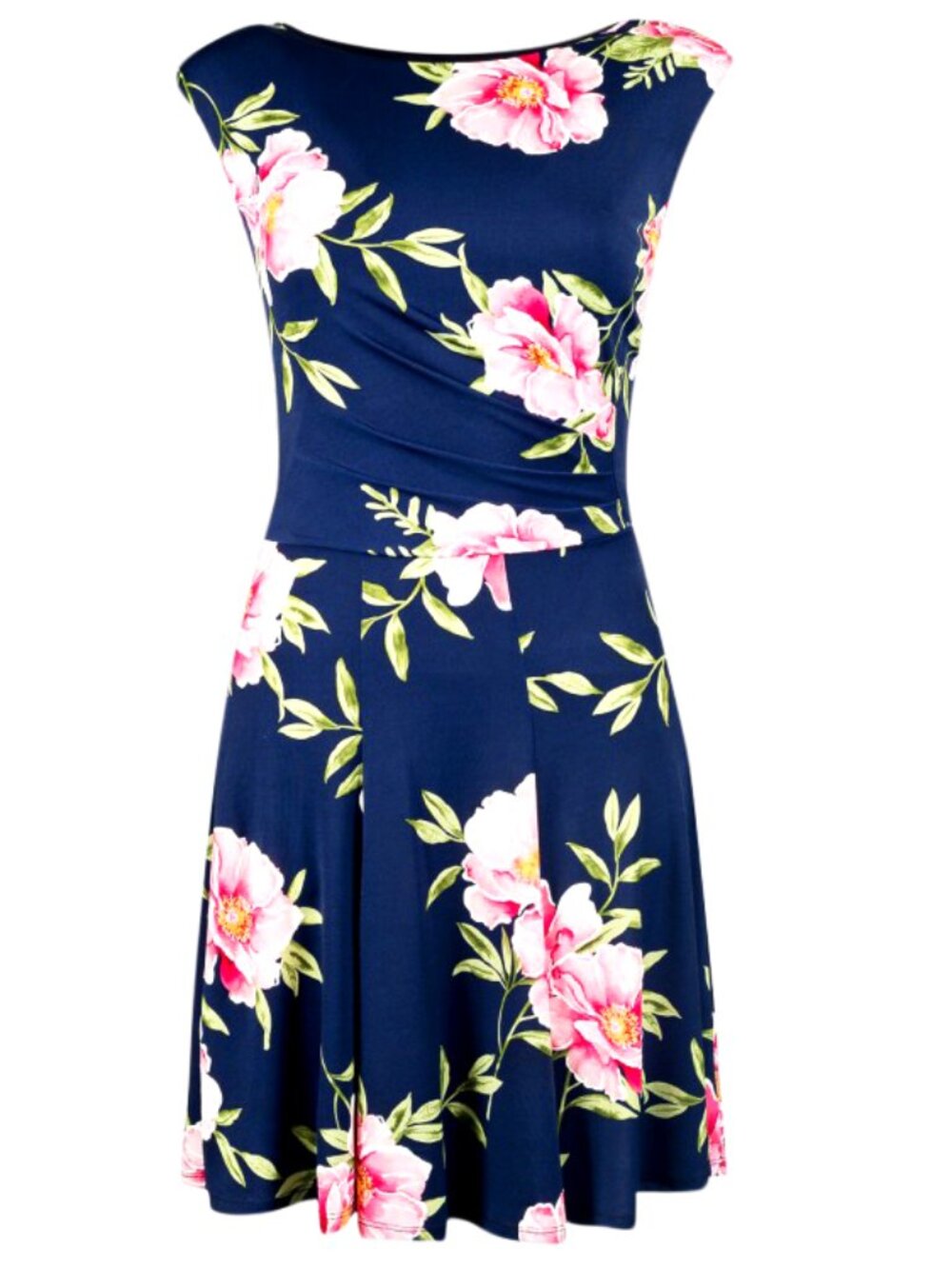 Shelby & Palmer Floral Cap-Sleeve Midi Dress